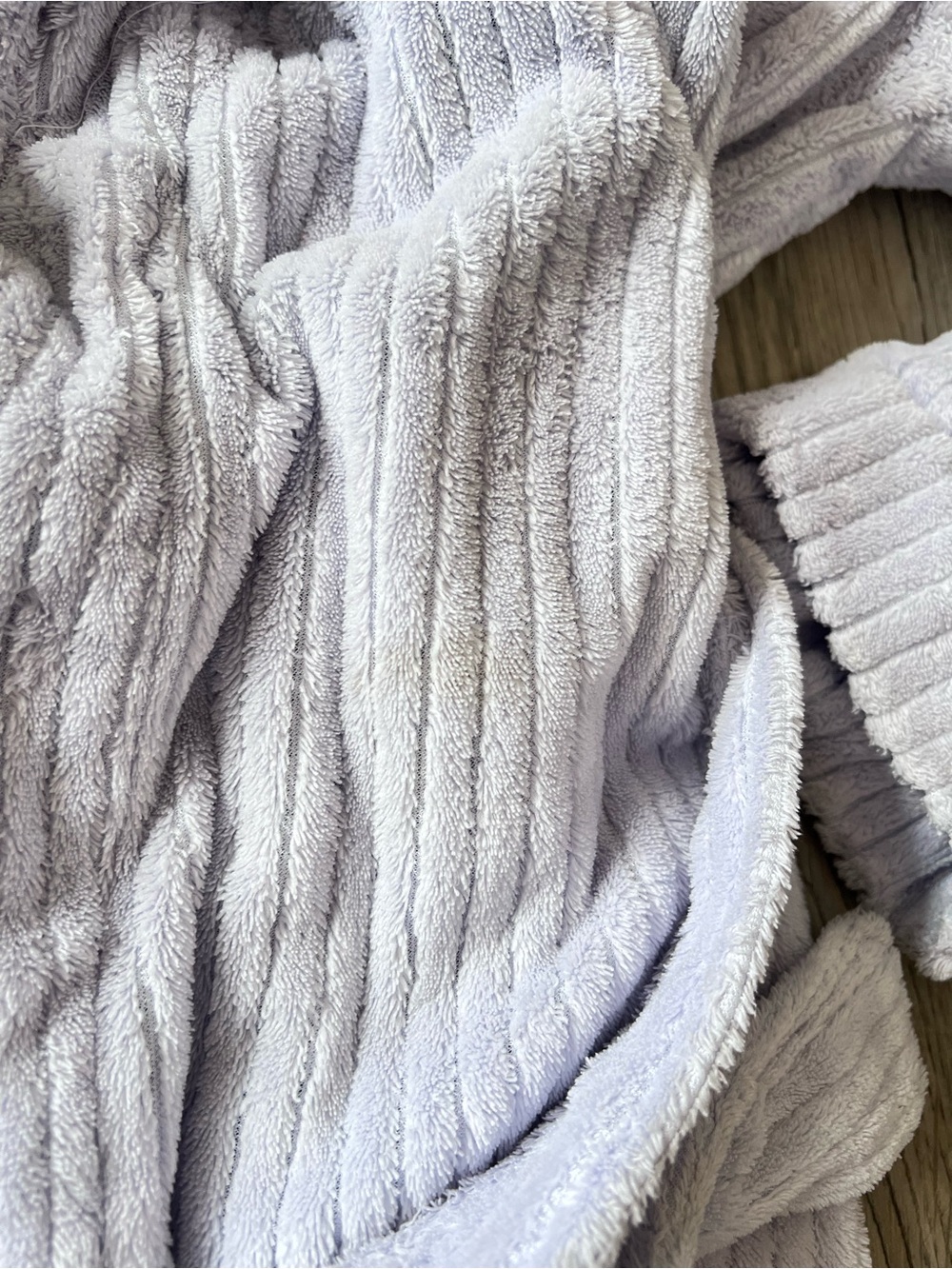 Jessica Plush Ribbed Robe - Light Lavender - Picture 4 of 4